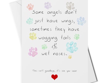 Dog sympathy card, dog bereavement Card, pet loss, dog loss card, dog memorial card, dog remembrance card, pet sympathy card, loss of a dog