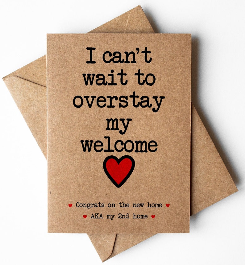 Funny new home card, congratulations on the new home card, moving house card, house move card, best friend new home card, First home card image 1