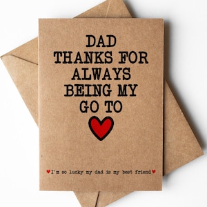 Merci papa d'avoir toujours été ma carte préférée, carte de fête des pères aimante, carte de proximité pour papa, remerciement pour papa, carte de remerciement papa, carte d'anniversaire de papa