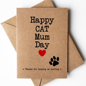 Tarjeta del día de la madre del gato feliz, feliz día de la madre del gato, tarjeta de la madre del gato, tarjeta amorosa del gato, mejor tarjeta de la madre del gato, madre del gato en el día de la madre