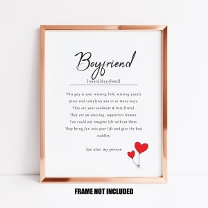 Boyfriend definition art print, gift for boyfriend, best boyfriend gift, anniversary gift for boyfriend, valentines gift for boyfriend
