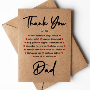 Carte de remerciement papa, carte de remerciement père à la carte de mariage, appréciation de papa, carte de fête des pères, carte de remerciement père, père de la mariée
