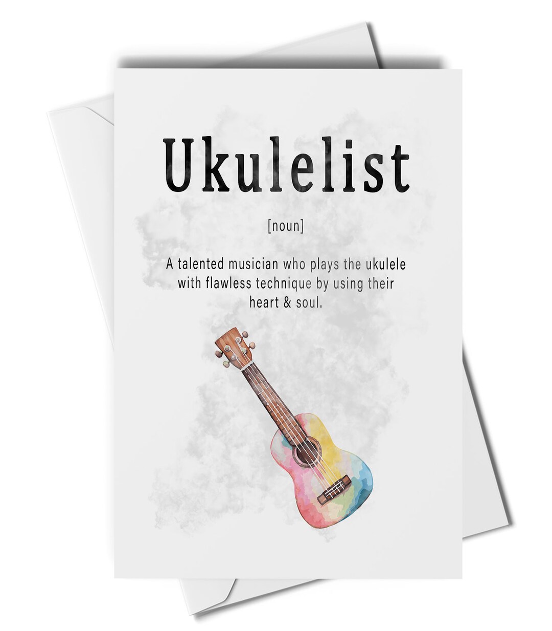 Ukulelist Definition Greetings Card, Ukulele Players Card, Birthday Card for Ukulele Player