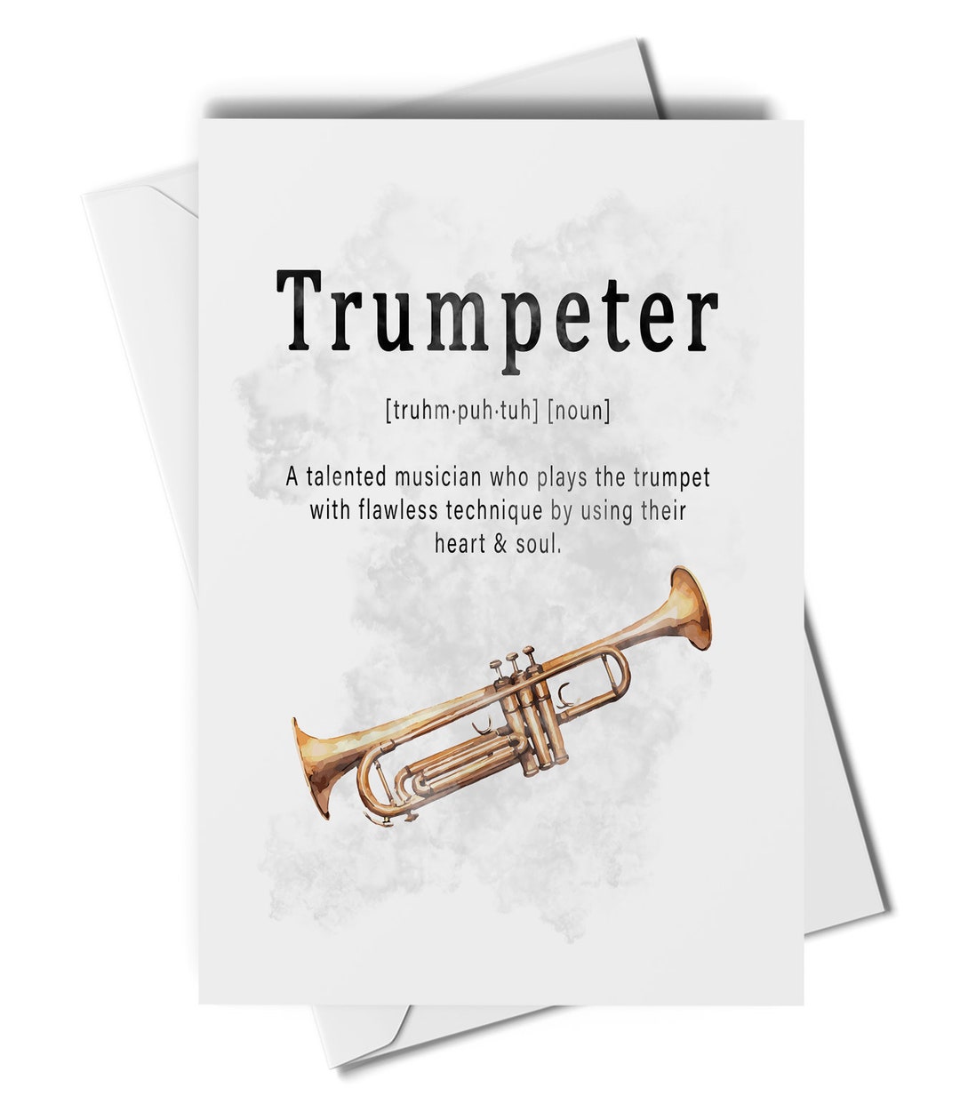 Trumpeter Definition Card Keepsake Card for Trumpet Player Etsy