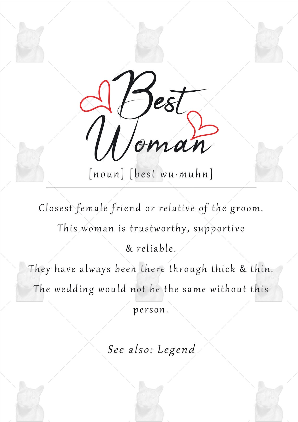 Best Woman Definition Print Best Woman Gift Best Woman Etsy