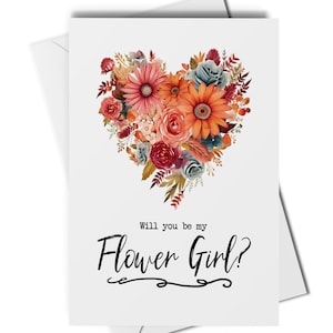 ¿Serás mi tarjeta de niña de las flores, tarjeta de propuesta de niña de las flores, tarjetas de boda estilo boho, serás mi tarjeta de niña de las flores, tarjetas de propuesta de fiesta de bodas?