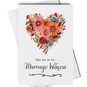 Serez-vous notre carte de témoin de mariage, témoin de notre faire-part de mariage, fête de mariage non religieux, fête de mariage du bureau d'enregistrement