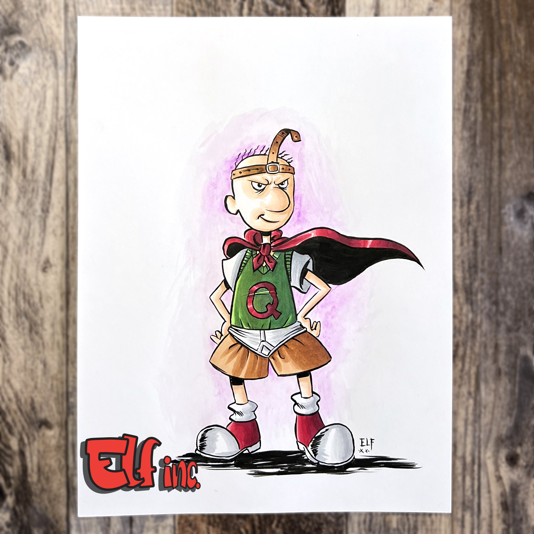 Quailman Doug Cartoon Original Art by elf Etsy