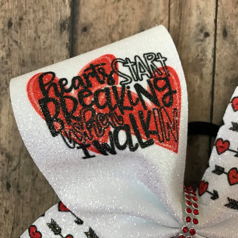 Gorgeous Valentine's Day All Glitter Sublimated Cheer Bow - Etsy