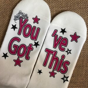 Pageant Attire - Pageant Socks - Good Luck Socks - Pageant Dress - Cheer Socks - Youve Got This - Cheerleading Bow - Team Bows