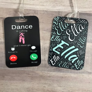 Custom luggage tag   Custom metal double sided bag / luggage tag. Perfect dance luggage tag   Dance bag tag