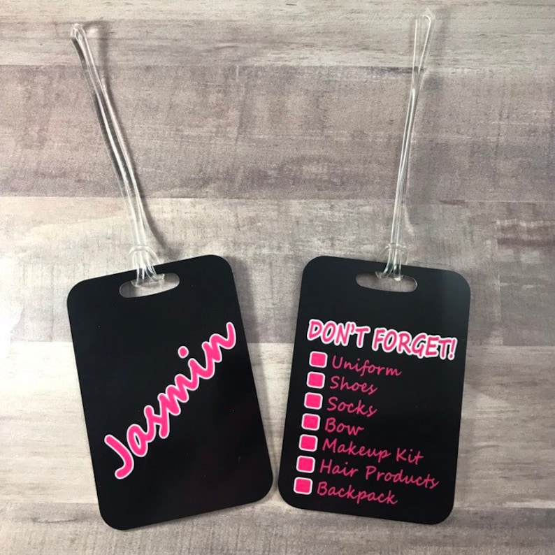 Custom Metal Double Sided Bag / Luggage Tag. Packing List. - Etsy