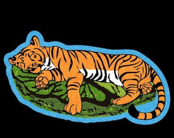 Do Tigers sleep on Lily Patches?  Phish Sticker