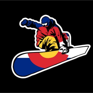 Colorado Flagge Snowboarder