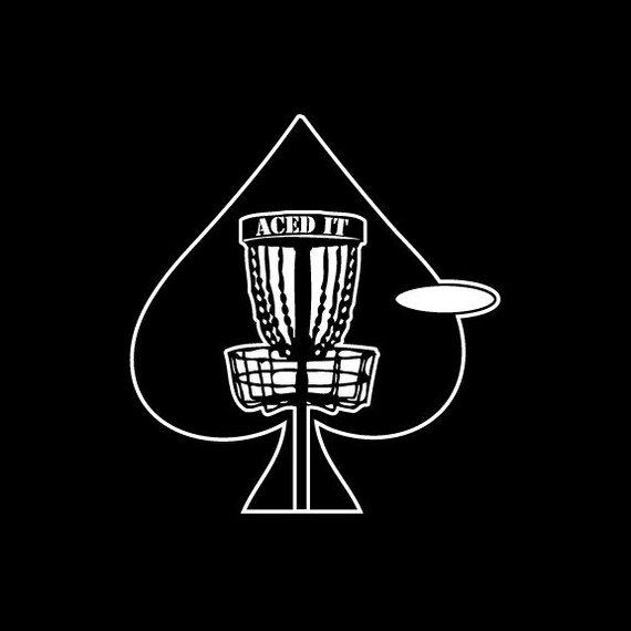 Aced It Disc Golf Basket Sticker Hole in One Etsy