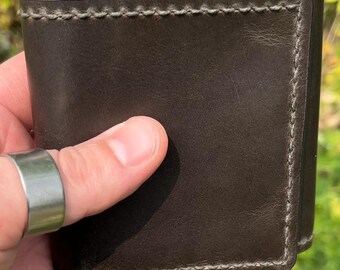 Irish Pewter Heritage Leather Trifold Wallet