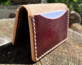 Invecchiato Cherry Heritage Leather 16 Card Front Pocket Wallet