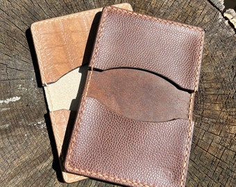 Glace Brown & Natural Embossed Crocodile Heritage Leather 16 Card Front Pocket Wallets