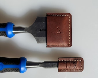 Brown Heritage Leather Chisel Guards