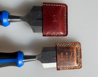 Bordeaux & Copper Heritage Leather Chisel Guards