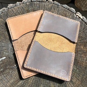 Portefeuilles premium en cuir Bighorn Golden & Saddle Breen Heritage avec 16 pochettes sur le devant