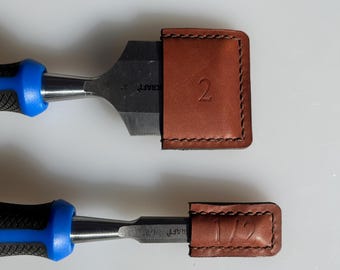 Light Brown Heritage Leather Chisel Guards