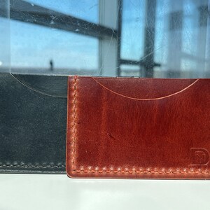 Black Chromexcel and Dark Brown Heritage Leather Horizontal Front Pocket Wallets