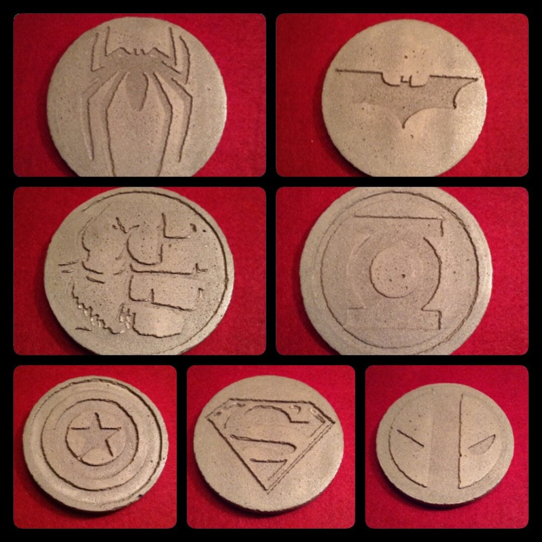 Star Wars & Superhero Themed Concrete Coasters Etsy
