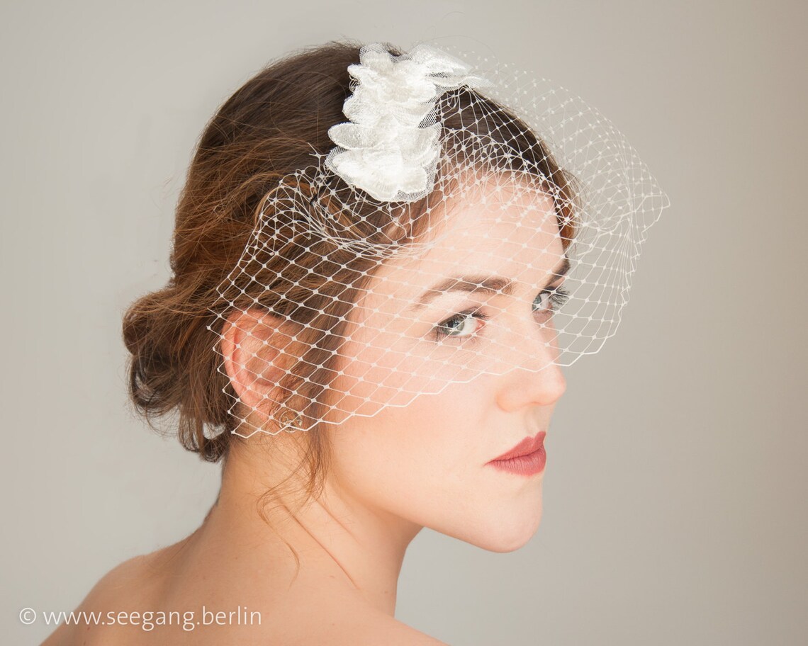 Bridal Fascinator Bridal Headpiece Bridal Veil Bridal Etsy