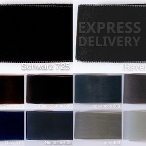 Nastro di velluto nero in 4 larghezze e 72 altri colori. Qualità svizzera, articoli da cantiere per il cucito, la decorazione, il fai da te!