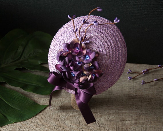 Fascinator Violet Fascinator Purple Hair Accessories Violet Etsy
