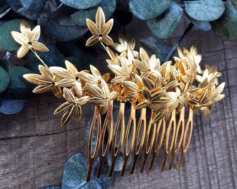 Greek Goddess Wedding Hair Accessories 2018 Vintage Bride Bridal Hair Comb Gold Prom Hair Bridal Haircomb Gold Woodland Wedding