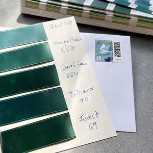 Satin / Velvet Ribbon: Color sample, fabric sample, custom, color advice, wedding, bride, color sample, material sample