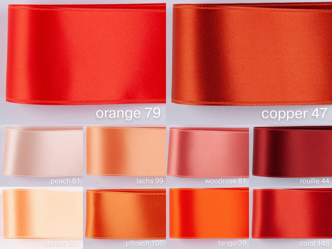 Satin Ribbon, 100 Colors, 7 Widths, Double Face. Swiss Quality for ...