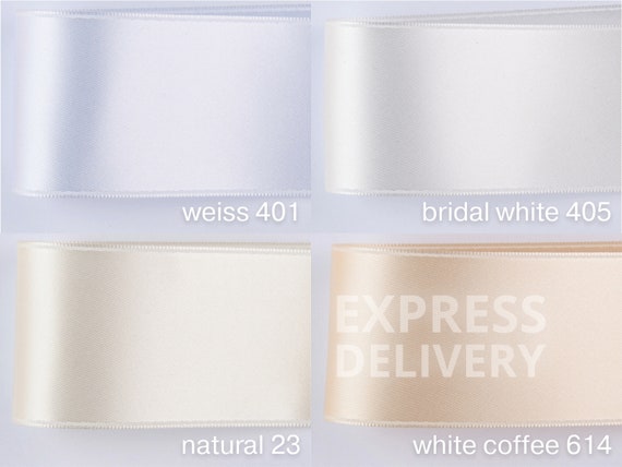 Bridal white cheap satin ribbon