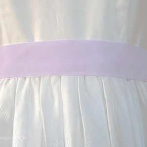 Velvet belt with perfect bow in purple, lavender, lilac, mauve. 72 colors in 3 widths. Swiss quality for wedding and prom dress or ballgown image 2