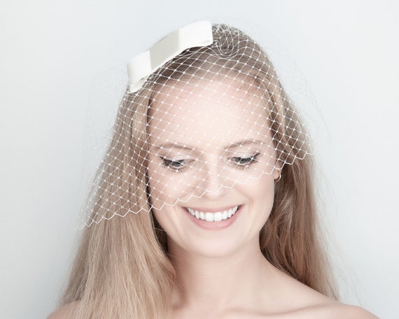 Bride Veil White Offwhite Creme Vintage Wedding Etsy