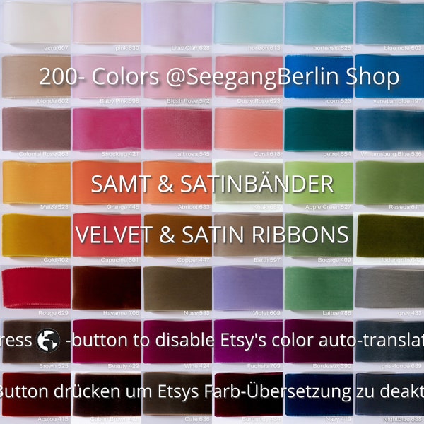 Nastro di velluto: Campione di colore, campione di materiale, combinazione di colori per tessuti, consulenza sui colori, concetto di colore