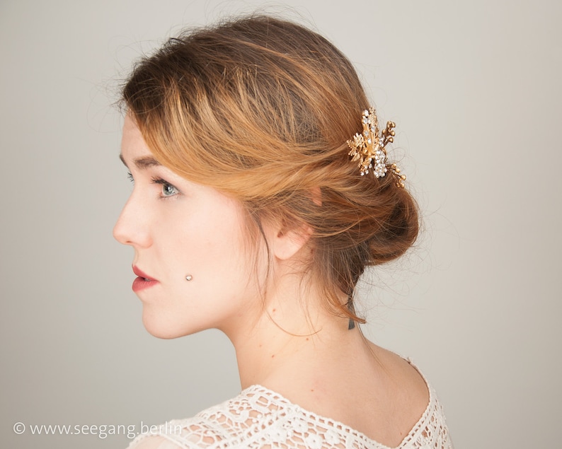 rhinestone comb Fork Bridal Hair Jewelry Headpiece Hair Accessories Woodland Wedding Bridal Hair Comb Vintage Wedding Boho Bride