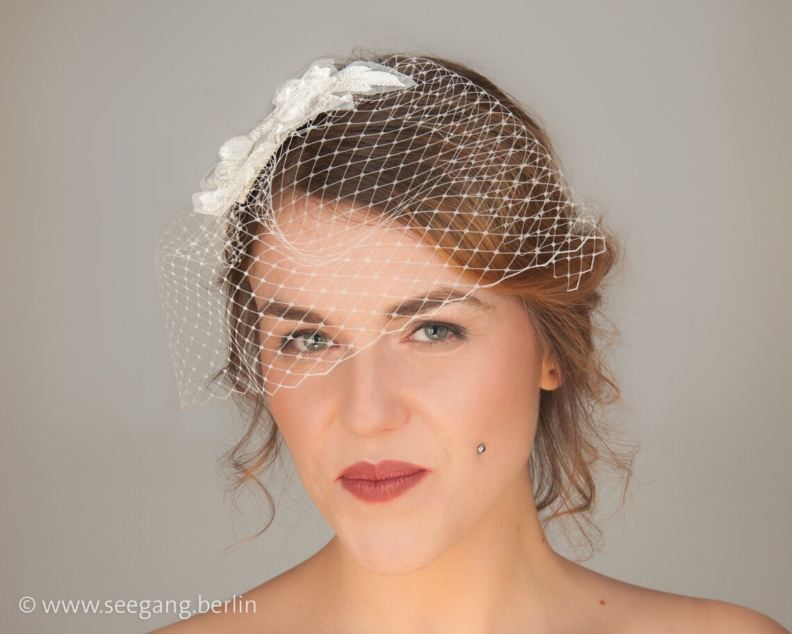 Bridal Fascinator Bridal Headpiece Bridal Veil Bridal Etsy