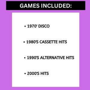 Music Bingo Bundle 70s-2000s | 4 Games, Spotify Playlists (Instant Download) image 3