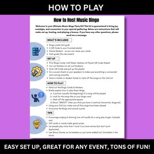 Music Bingo Bundle 70s-2000s | 4 Games, Spotify Playlists (Instant Download) image 5