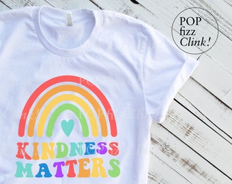 Kindness matters svg, Rainbow kindness svg, Anti bullying cricut svg, Rainbow svg, Kids svg file, Cricut kindness file, Rainbow cut file