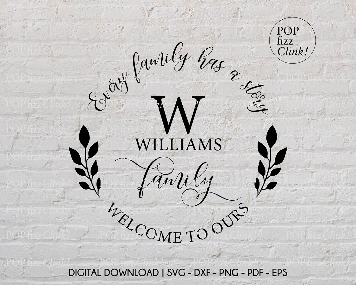 Every Family Has a Story Welcome to Ours Svg, Family Name Svg, Last ...