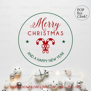 Merry christmas and a happy new year svg, Christmas sign svg, Candy cane svg, Christmas decor svg, Christmas wall sign svg