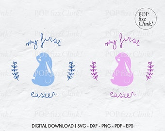 My first easter svg, My 1st easter bunny svg, Cute easter bunny cut files, Baby girl easter svg, Baby boy easter svg, Newborn clipart