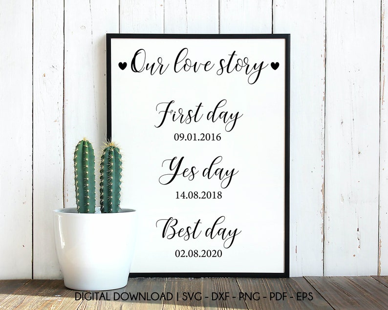 Download Our Love Story svg First Day Yes Day Best Day svg Wedding ...