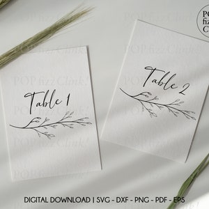 Table numbers png, Botanical wedding table numbers png, Floral wedding table decoration, Table numbers svg, eps, DIY wedding table decor