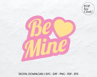 Retro valentines svg, Be mine svg, Cute valentines cut file, Valentines day png, Vintage valentines dag png, Heart svg