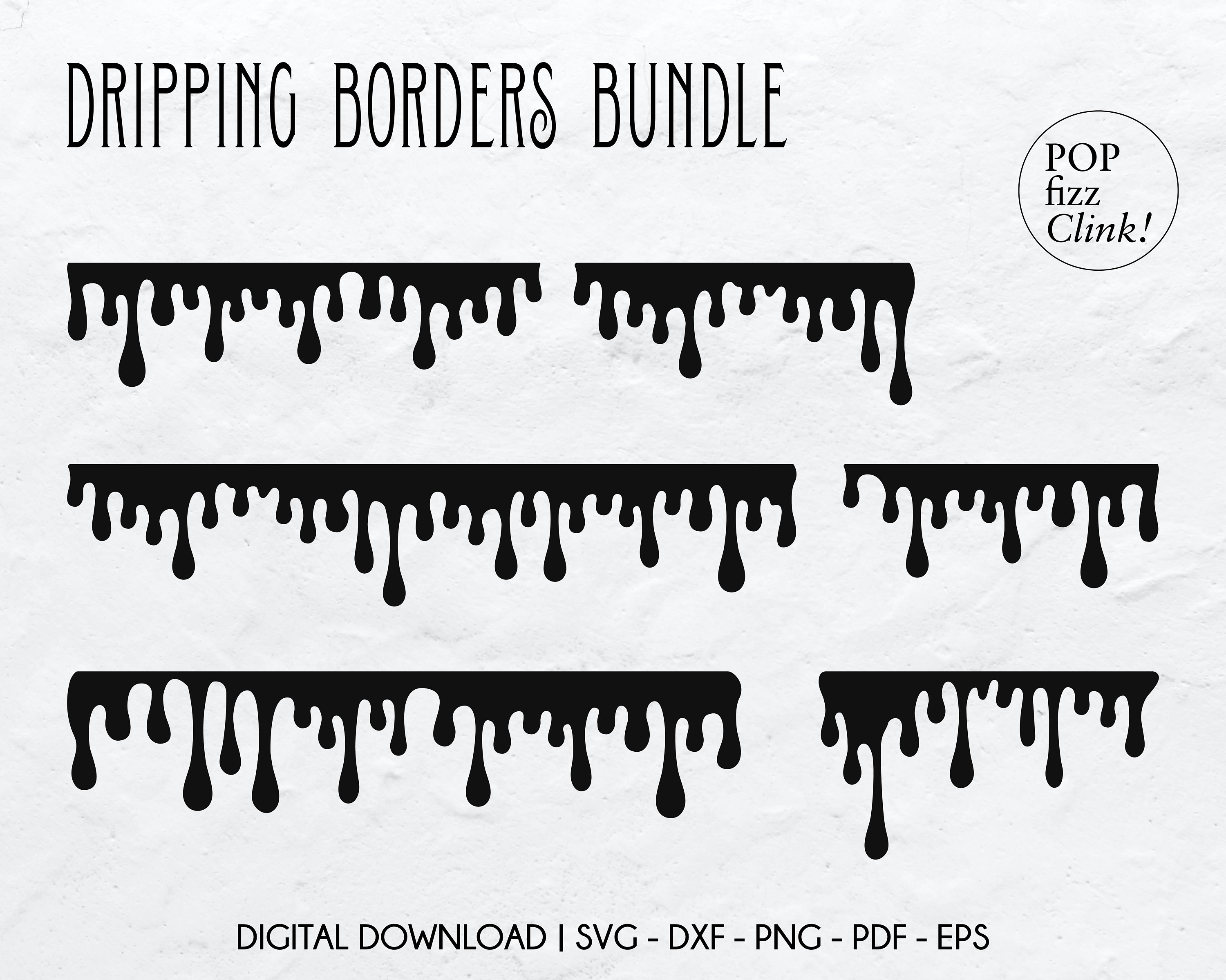 Dripping Borders Svg Bundle Paint Drip Svg Bundle Dripping Etsy